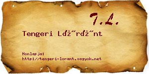 Tengeri Lóránt névjegykártya