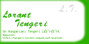 lorant tengeri business card